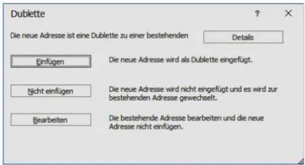 COBRA Adress PLUS 2017 - Dublettenkontrolle - 1