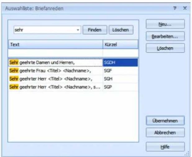 COBRA Adress PLUS 2017 - Mit Auswahllisten arbeiten - 1