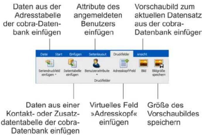 COBRA Adress PLUS 2017 - Feldinhalte aus der Datenbank einfügen - 1