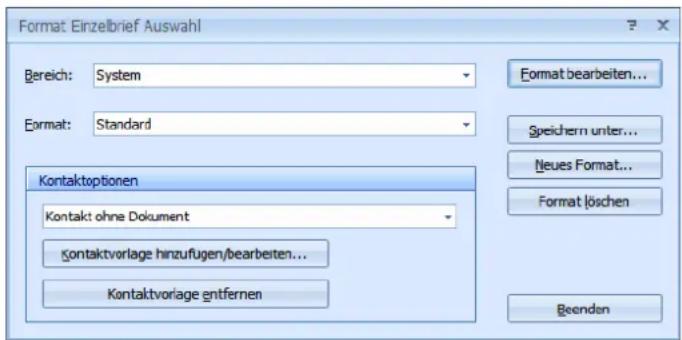 COBRA Adress PLUS 2017 - Kontaktoptionen für Einzelbriefformate - 1