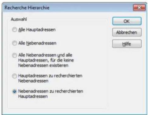 COBRA Adress PLUS 2017 - Hierarchie recherchieren - 1