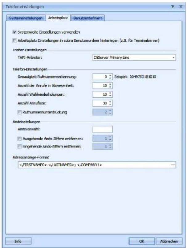 COBRA Adress PLUS 2017 - Voreinstellungen für den Arbeitsplatz - 1