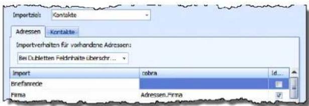 COBRA Adress PLUS 2017 - Feldzuordnungen - 2