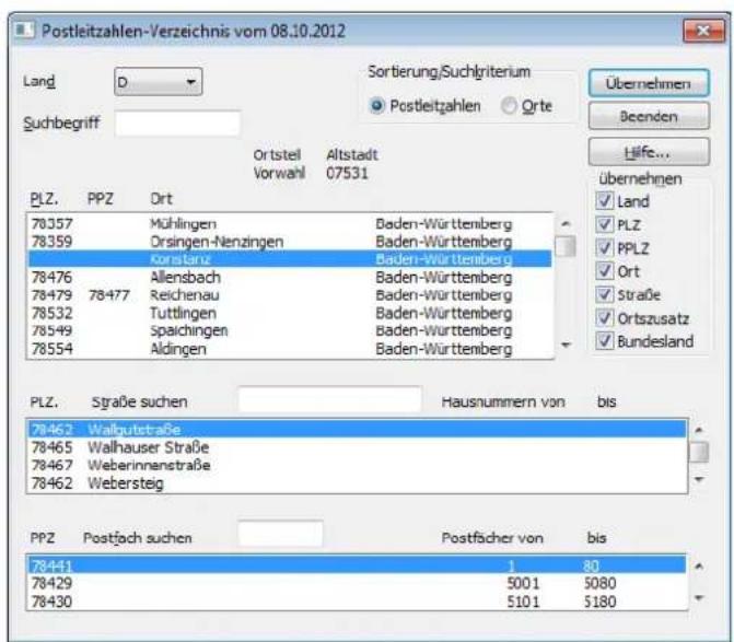 COBRA Adress PLUS 2013 - Ortsnamen und Postleitzahlen - 1