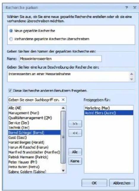 COBRA Adress PLUS 2013 - Geparkte Recherchen - 1