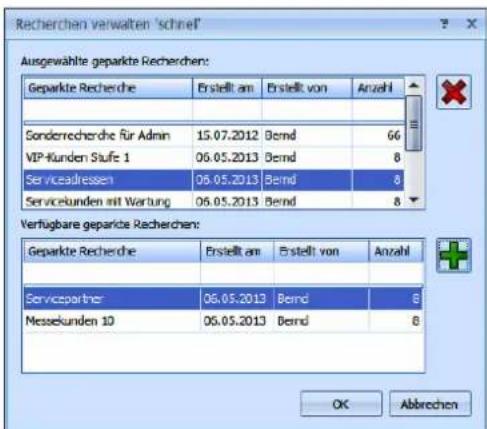 COBRA Adress PLUS 2013 - Geparkte Recherchen über die Symbolleiste aufrufen - 3