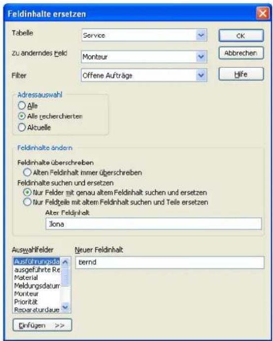 COBRA Adress PLUS 2013 - Feldinhalte in allen (recherchierten) Adressen, Kontakten und Zusatzdaten ersetzen oder löschen - 1