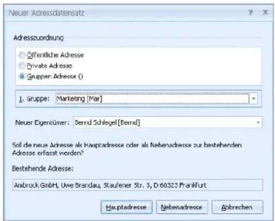 COBRA Adress PLUS 2013 - Neue Hauptadresse anlegen - 1