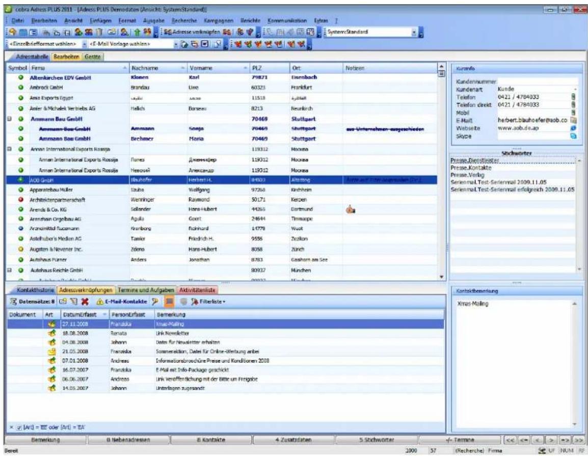 COBRA Adress PLUS 2013 - Recherchieren - 1
