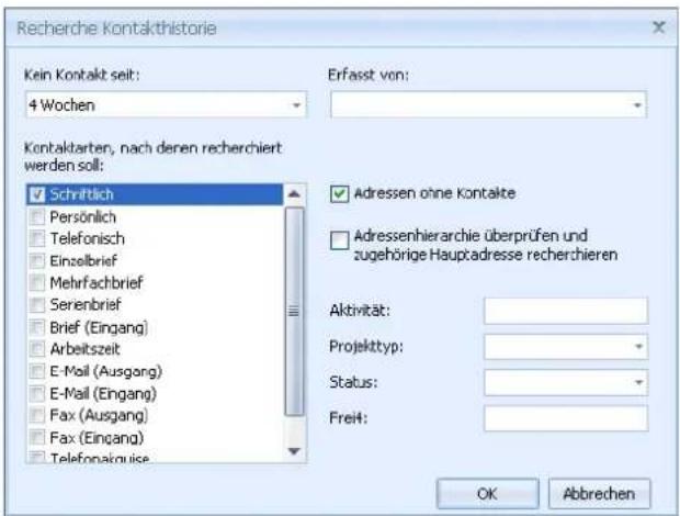 COBRA Adress PLUS 2013 - Kontakthistorie recherchieren - 1