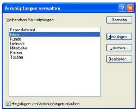 COBRA Adress PLUS 2013 - Verknüpfungen verwalten - 1