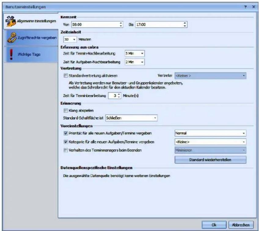 COBRA Adress PLUS 2013 - Allgemeine Einstellungen - 1