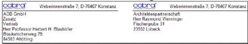 COBRA Adress PLUS 2013 - Layout - 3