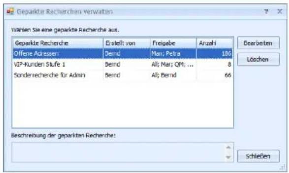 COBRA Adress PLUS 2013 - Geparkte Recherchen - 3