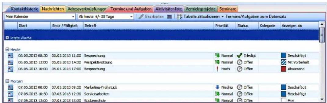 COBRA Adress PLUS 2013 - Mit der Termin-/Aufgabenliste in cobra arbeiten - 1