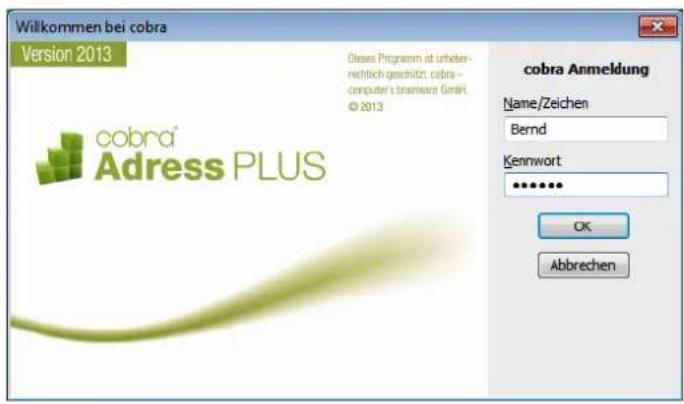 COBRA Adress PLUS 2013 - Das Programm starten - 3