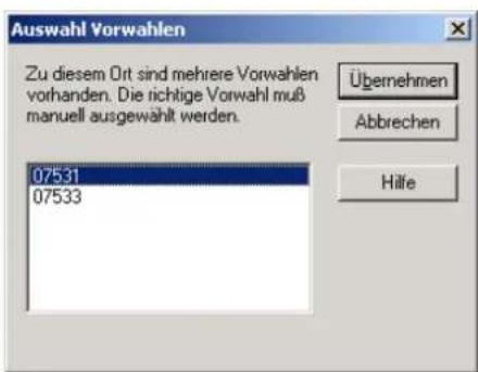 COBRA Adress PLUS 2013 - Telefonvorwahl einfügen - 1