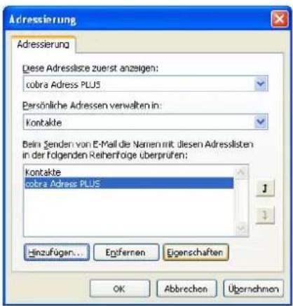 COBRA Adress PLUS 2013 - Outlook-Versionen vor Outlook 2003 - 2