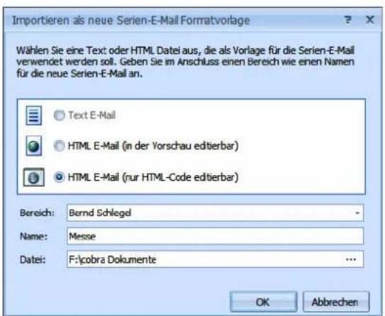 COBRA Adress PLUS 2013 - Schritt 2 – Mailformate neu anlegen oder bearbeiten - 2