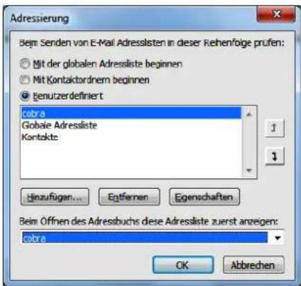 COBRA Adress PLUS 2013 - Outlook 2010 - 8