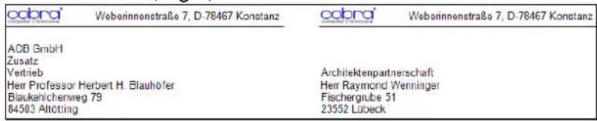 COBRA Adress PLUS 2013 - Layout - 2