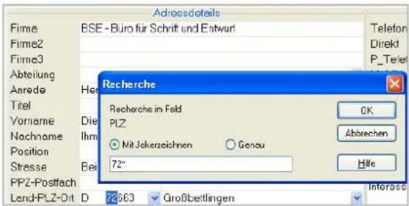 COBRA Adress PLUS 2013 - Einen Feldinhalt in allen Adressen recherchieren - 1