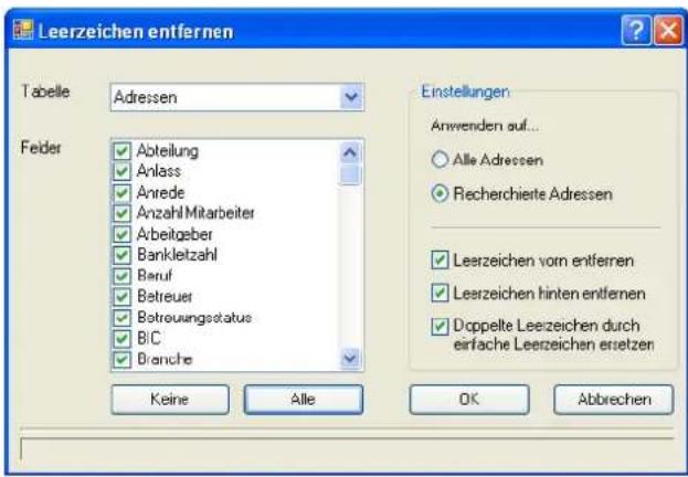 COBRA Adress PLUS 2013 - Leerzeichen entfernen - 1