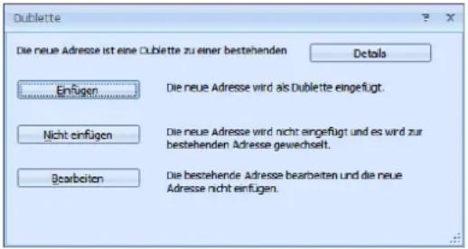 COBRA Adress PLUS 2013 - Dublettenkontrolle - 1