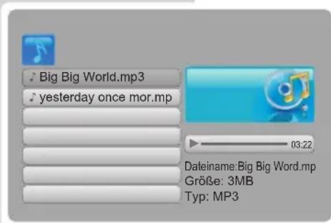 Big Big World.mp3 yesterday once mor.mp 03:22 Dateiname:Big Big Word.mp Größe: 3MB Typ: MP3