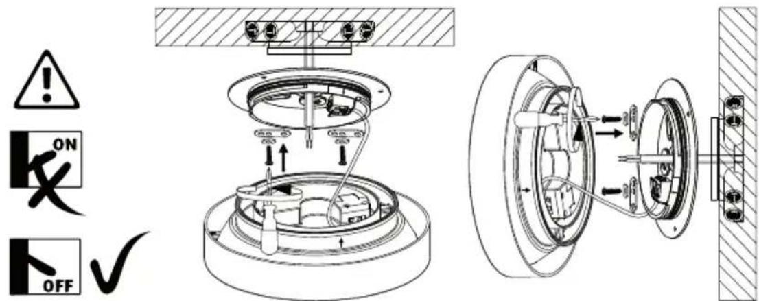 North Light Flush 36-6461 - A) Mounted onto a recessed ceiling pattress - 1