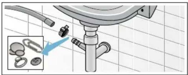 BOSCH WAW325X0 - Ablaufschlauch am Siphon verstopft - 1