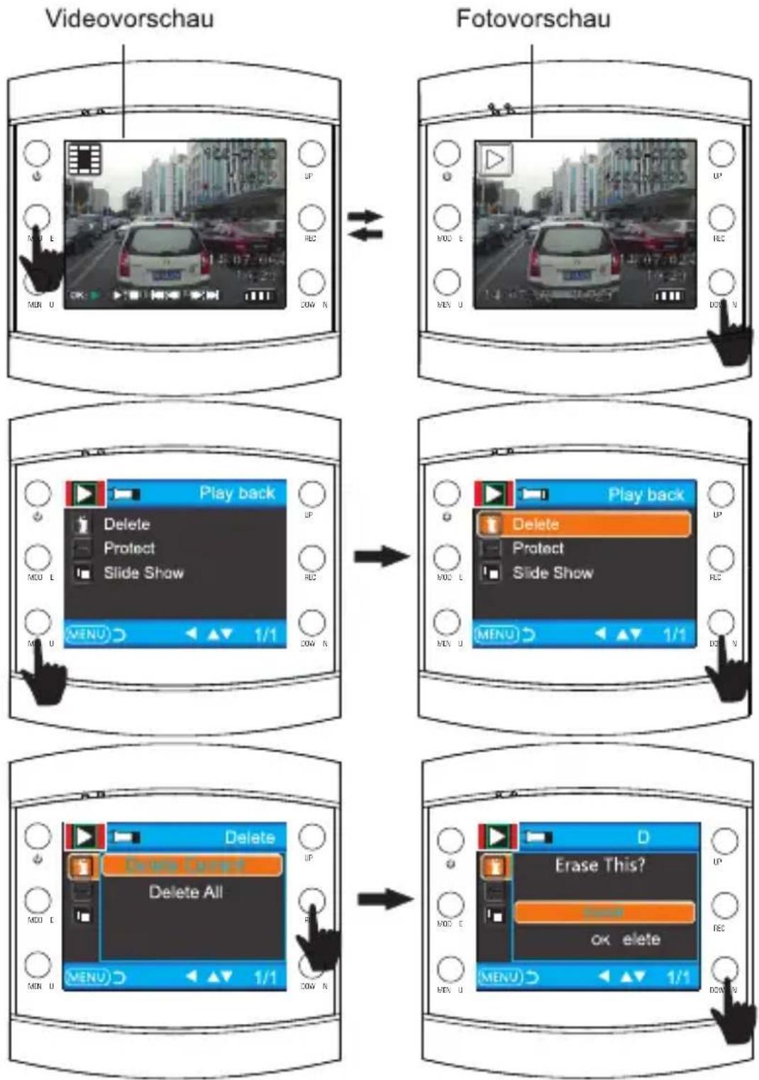 BLAUPUNKT BP 2.1 FHD - Wiedergabe und Löschen - 1