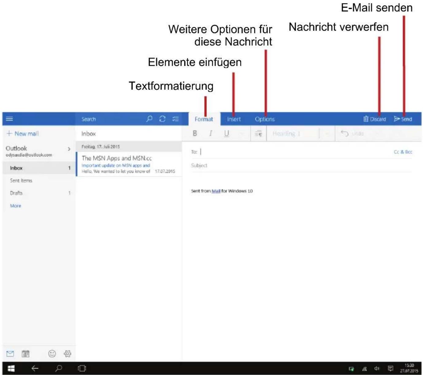 Odys Fusion Win 12 - E-Mails lesen - 2