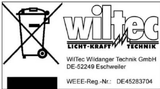 WilTec 50199-50220 - Vorschriften zur Entsorgung - 1