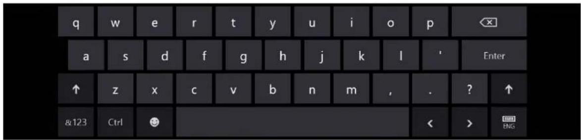 q w e r t y u i o p a s d f g h j k l ' Enter ↑ z x c v b n m , . ? ↑ &123 Ctrl ENG< >< >