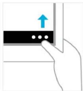 MICROSOFT Windows RT - Streifen über den unteren oder oberen Rand, um App-Befehle auszuführen - 1