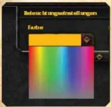 Beleuc blungseinstellungen Farbe
