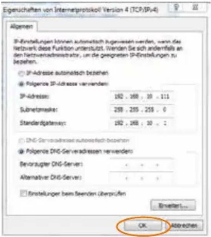 Schwaiger RW 100 - Manuelle IP-Adresse: - 1