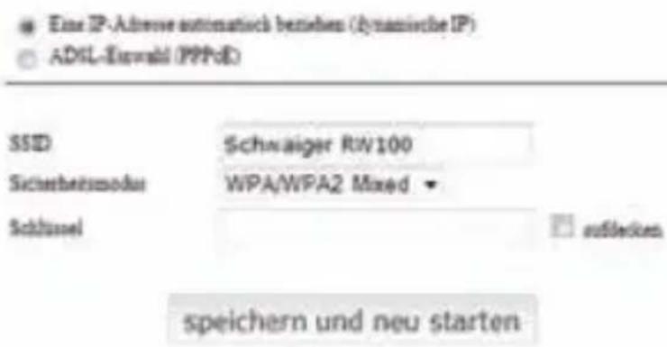 Schwaiger RW 100 - Router Mode - 1