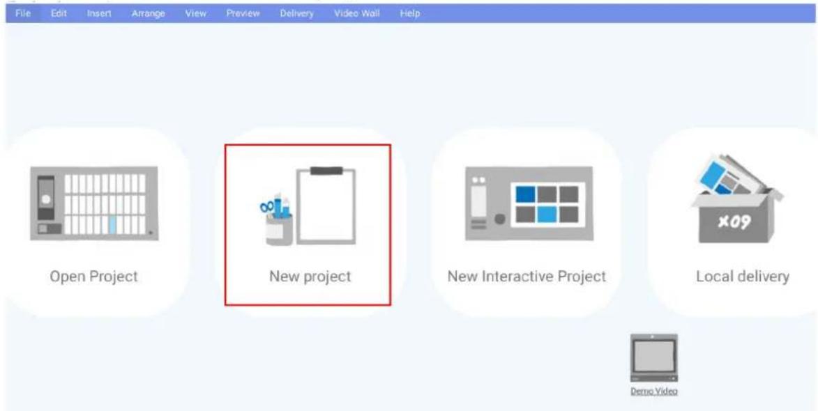 BENQ PL490 - Launch the software and click New project. - 1