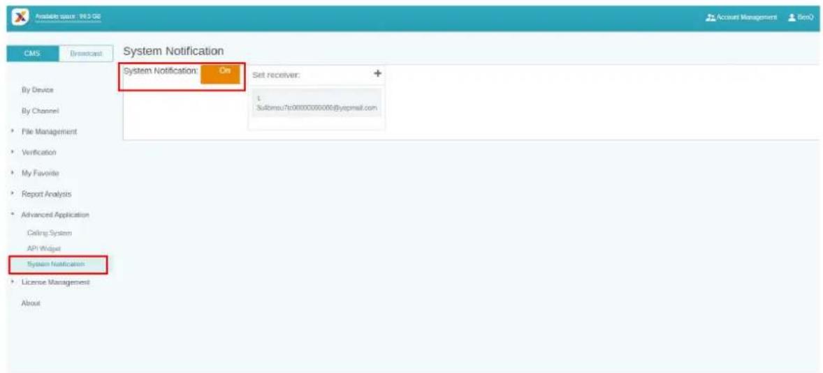 BENQ PL490 - Enable System Notification. - 1