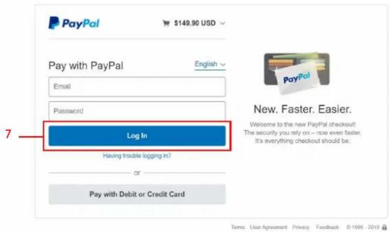 BENQ PL490 - Log in the Paypal Account and finish the payment. - 1