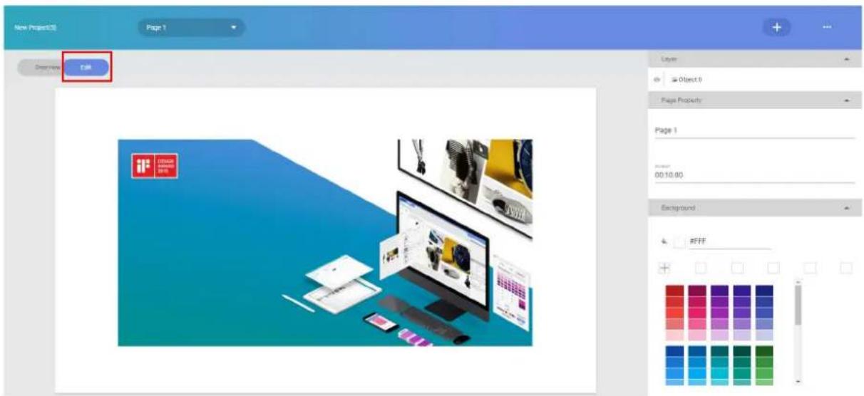 BENQ PL490 - Add an image from Local File for the first page. - 1