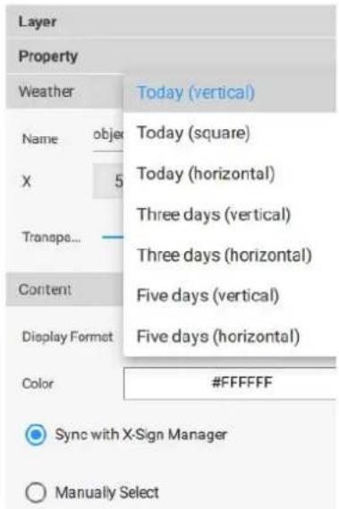 BENQ PL490 - Setting a weather widget - 3