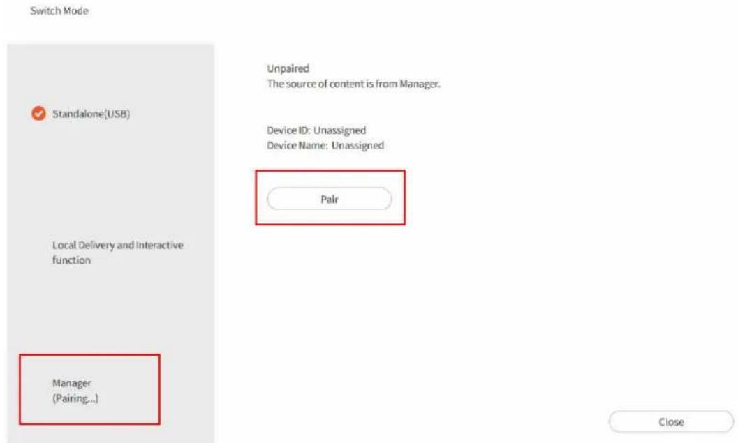 BENQ PL490 - Choose Pair to start pairing. - 1
