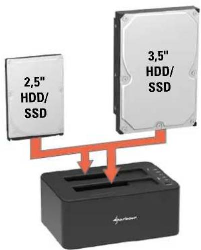 Sharkoon QuickPort Duo - Anschluss an den PC oder Mac - 2