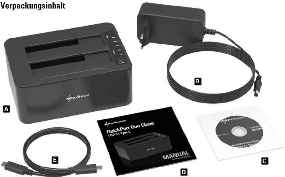 Sharkoon QuickPort Duo - Verpackungsinhalt - 1