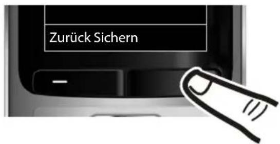 Zurück Sichern