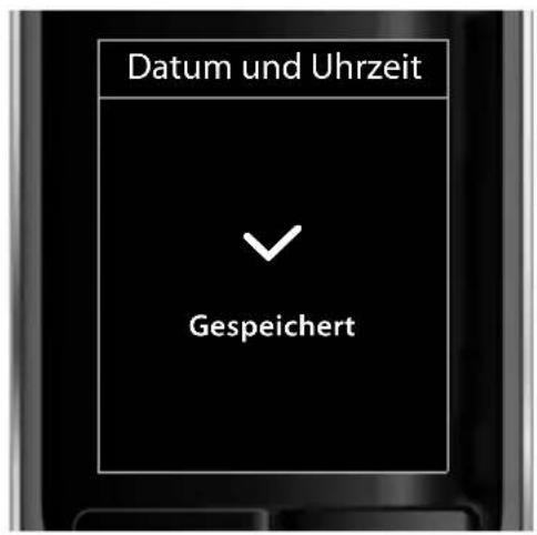 Datum und Uhrzeit ✓ Gespeichert