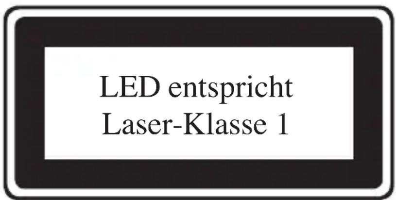 LED entspricht Laser-Klasse 1